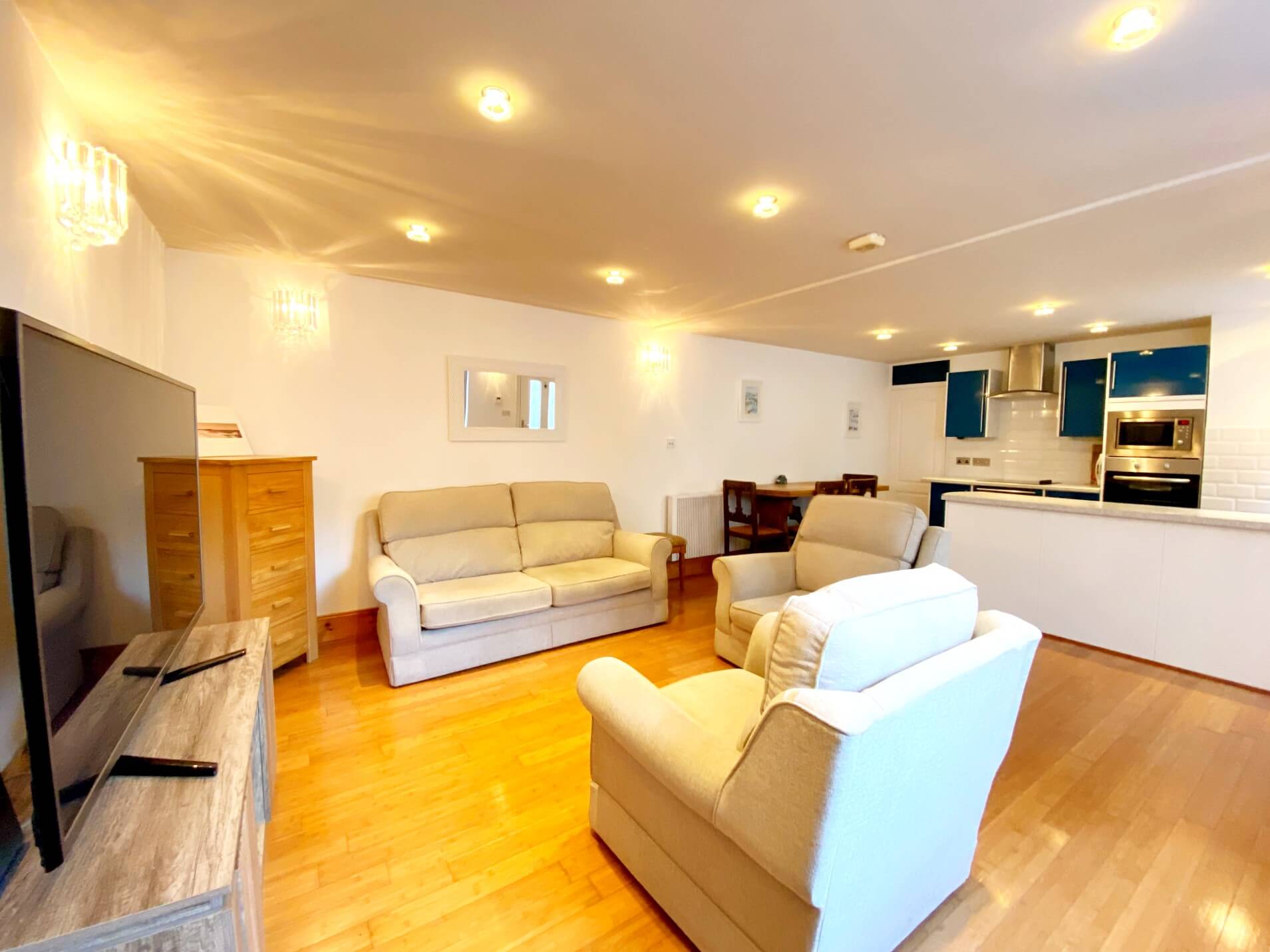 The Lower Stable Living Space - The Stables Apartments at Meadfoot Bay