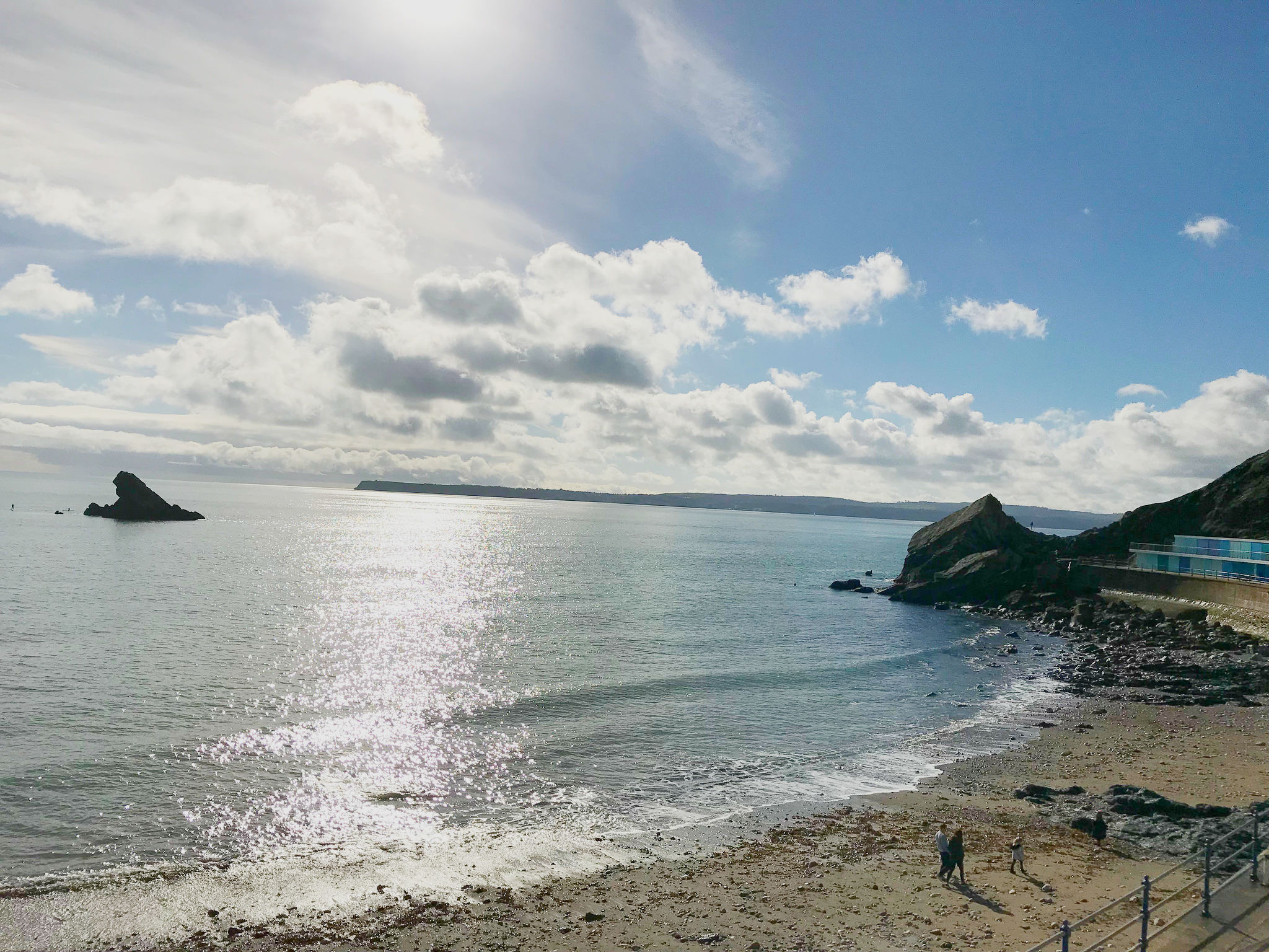 Meadfoot Beach in Torquay. Dog friendly beach 1st October to 3oth April.