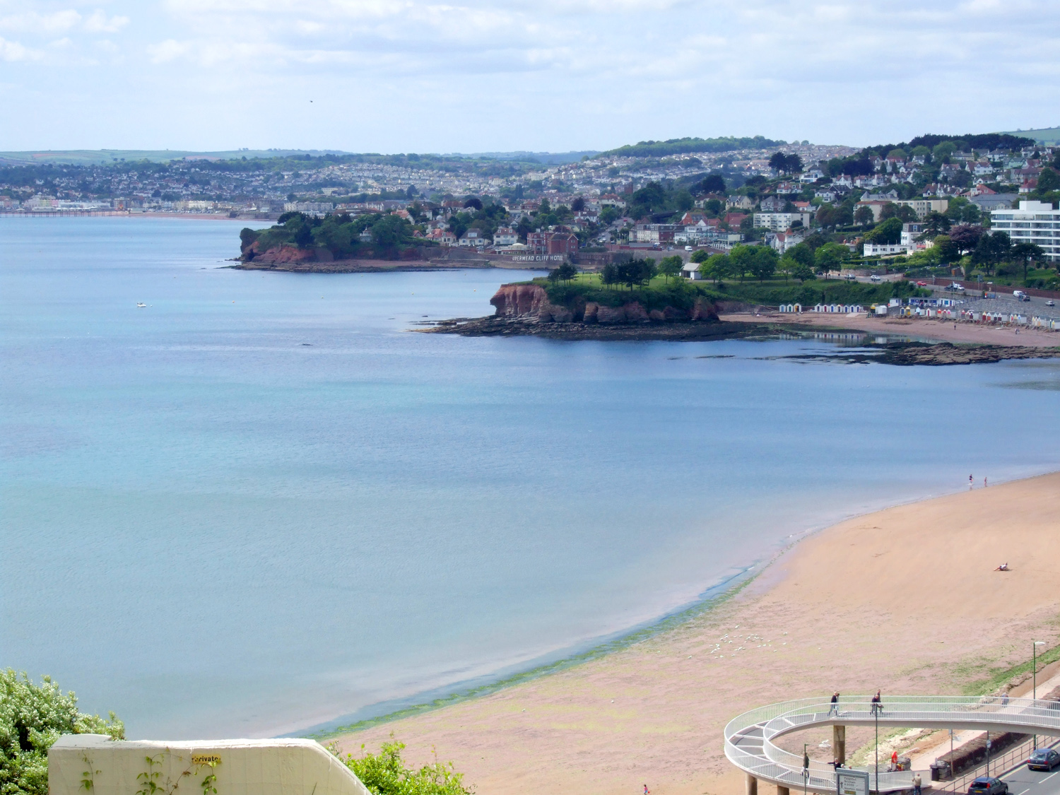 Torre Abbey Sands Beach in Torquay - dog friendly between 1st october and 30th April.